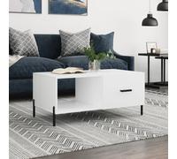 (white) vidaXL Coffee Table Tea Side Table Sofa Couch Table Sonoma Oak Engineered Wood