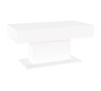 vidaXL Coffee Table - White Finish, Engineered Wood, Scandinavian Design - Simple, Modern Living Room Furniture with Easy Assembly