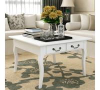 vidaXL Coffee Table with 4 Drawers White