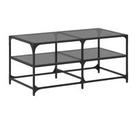 Coffee Table with Transparent Glass Top End Table Side Table Steel vidaXL