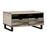vidaXL Coffee Table with Drawer Beige and Black 80 x 54 x 40 cm
