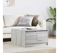 vidaXL Coffee Table with Drawers Grey Sonoma 70.5x70x40 cm