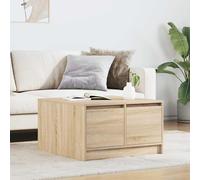 vidaXL Coffee Table with Drawers Sonoma Oak 70.5x70x40 cm