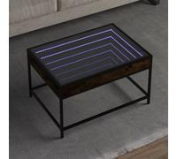 vidaXL Coffee Table with Infinity LED Smoked Oak 70x50x41 cm