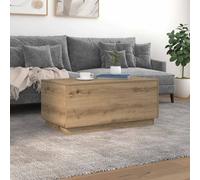 vidaXL Coffee Table with LED Lights Artisan Oak 90x50x40 cm