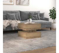Vidaxl Coffee Table With Led Lights Artisian Oak 50X50X40 Cm