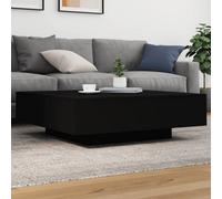 Vidaxl Coffee Table With Led Lights Black 100X100X31 Cm
