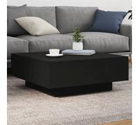 Vidaxl Coffee Table With Led Lights Black 80X80X31 Cm