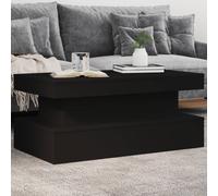(black, 90 x 50 x 40 cm) vidaXL Coffee Table with LED Lights Hallway Accent End Table Side Sofa Table