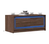 vidaXL Coffee Table with LED Lights Brown Oak Engineered Wood