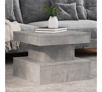 vidaXL Coffee Table with LED Lights Concrete Grey 50x50x40 cm, Grey