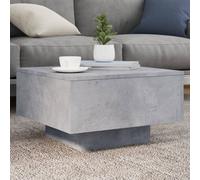 (concrete grey, 55 x 55 x 31 cm) vidaXL Coffee Table with LED Lights Hallway Tea Side End Table Sofa Table