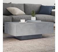 vidaXL Coffee Table with LED Lights Concrete Grey 85x55x31 cm