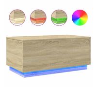 Coffee Table with LED Lights Hallway End Table Side Tea Sofa Table vidaXL