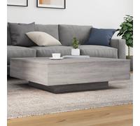 (grey sonoma, 100 x 100 x 31 cm) vidaXL Coffee Table with LED Lights Hallway Tea Side End Table Sofa Table