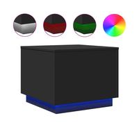 vidaXL Coffee Table - Black - Engineered wood - 50 cm x 50 cm x 40 cm, Black