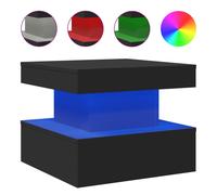 vidaXL Coffee Table with LED Lights Hallway End Table Side Sofa Table Black