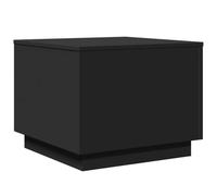 vidaXL Coffee Table with LED Lights, Side Table for Living Room Office Hallway, End Table for Decor, Sofa Table, Modern Style, Black