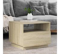 Vidaxl Coffee Table With Led Lights Sonoma Oak 50X49X40 Cm