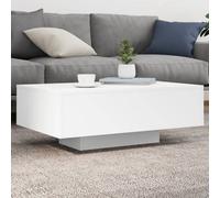 (white, 85 x 55 x 31 cm) vidaXL Coffee Table with LED Lights Hallway Tea Side End Table Sofa Table