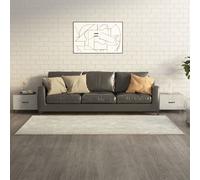 Vidaxl Coffee Table With Metal Legs 2 Pcs Concrete Grey 50X50X40 Cm, Grey