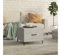 Vidaxl Coffee Table With Metal Legs Concrete Grey 50X50X40 Cm, Grey