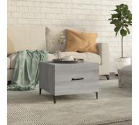 vidaXL Coffee Table with Metal Legs Grey Sonoma 50x50x40 cm