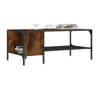 vidaXL Coffee Table with Rack Smoked Oak 100x51x40 cm Engineered Wood