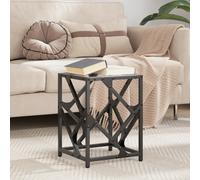 (transparent, 30 x 30 x 41 cm) vidaXL Coffee Table with Transparent Glass Top End Table Side Table Steel