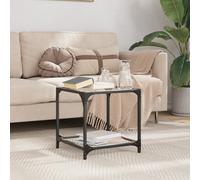 (transparent, 40 x 40 x 40 cm/ 1 pcs) vidaXL Coffee Tables with Black Glass Top End Table Side Table 2 pcs Steel