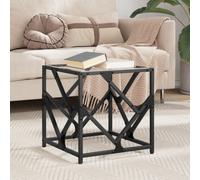 (transparent, 40 x 40 x 41 cm) vidaXL Coffee Table with Transparent Glass Top End Table Side Table Steel