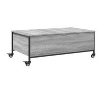 vidaXL Coffee Table with Wheels Hall Side Table Grey Sonoma Engineered Wood