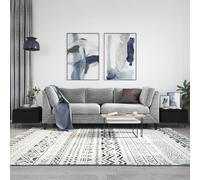 vidaXL Coffee Tables 2 pcs Black 50x46x35 cm Engineered Wood