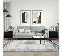 (black, 2 pcs) vidaXL Coffee Table Side Table End Accent Telephone Sofa Table Engineered Wood