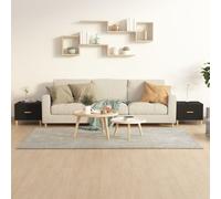 (Black, 2) vidaXL 1/2x Coffee Table Engineered Wood Couch Accent End Table Multi Colours