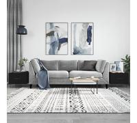 (black) vidaXL Coffee Table Side Table Sofa Table Telephone Table Engineered Wood