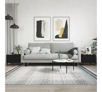 vidaXL Coffee Tables 2 pcs Black 50x50x40 cm Engineered Wood