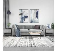 (concrete grey, 2 pcs) vidaXL Coffee Table Side Table End Accent Telephone Sofa Table Engineered Wood