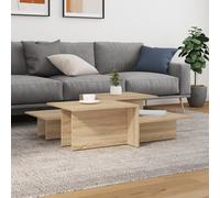 (sonoma oak) vidaXL Coffee Tables Living Room Side End Couch Table Engineered Wood 2 pcs