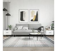 vidaXL Coffee Tables 2 pcs White 50x50x40 cm Engineered Wood, White
