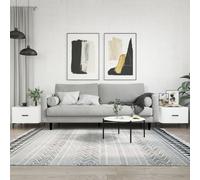 vidaXL Coffee Tables 2pcs High Gloss White 50x50x40 cm Engineered Wood, White
