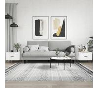 vidaXL Coffee Tables 2pcs High Gloss White 50x50x40 cm Engineered Wood