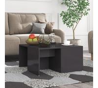 vidaXL 4x Coffee Tables High Gloss Grey Engineered Wood Indoor End Sofa Table