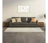 vidaXL Coffee Tables with Metal Legs 2 pcs Brown Oak 50x50x40 cm UK