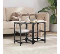 (transparent, 30 x 30 x 45 cm/ 2 pcs) vidaXL Coffee Tables with Transparent Glass Top Side Table End Table Steel