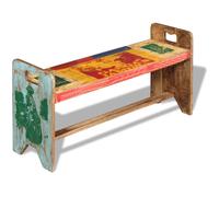 vidaXL Cola Entryway Wooden Bench Home Garden Outdoor Seat Solid Reclaimed Wood