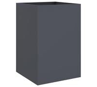 vidaXL Cold-rolled Steel Planter - Anthracite Rectangular Flower Box for Outdoor/Garden/Balcony/Patio, Sturdy Frame, 52x48x75cm