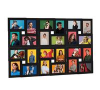 vidaXL Collage Photo Frame for 24 Pictures, 10x15 cm Each, Black MDF and PS Material, Ideal for Living Room, Bedroom, Office and Dorm Wall Display