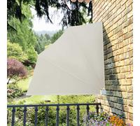 vidaXL Collapsible Balcony Side Awning Cream 140x140 cm