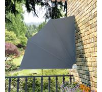 vidaXL Collapsible Balcony Side Awning Grey 140x140 cm